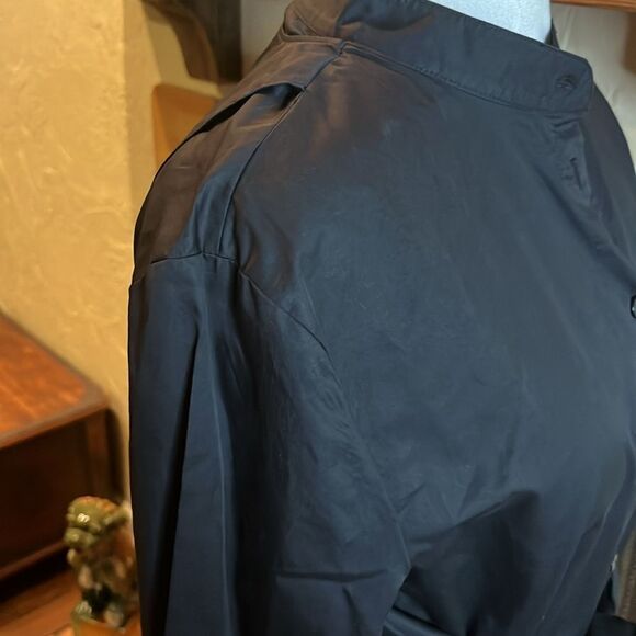 Tibi Satin Poplin Tie-front Shirt, Black, size 8 - Picture 4 of 10